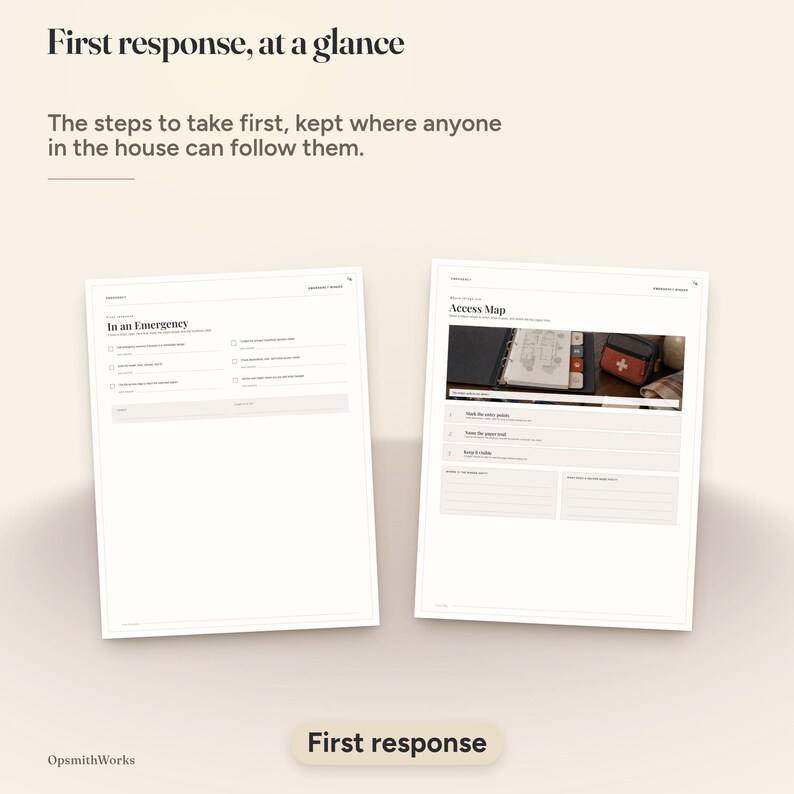 Emergency Binder — Household Ready Binder | Fillable PDF + Canva image 4