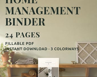 Home Management Binder | Household Records, Cleaning, Budget & Maintenance