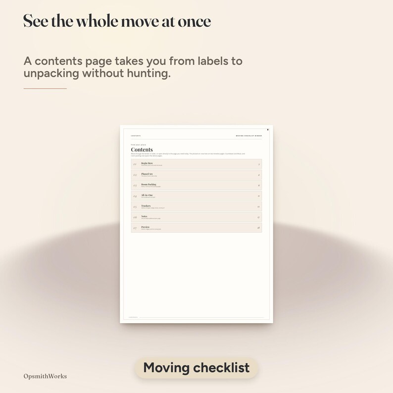 Moving Checklist Binder | Moving Planner Fillable PDF + Canva Template image 4