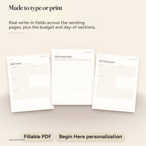 Wedding Budget Planner — Complete Cost Binder | Fillable PDF + Canva Template image 3