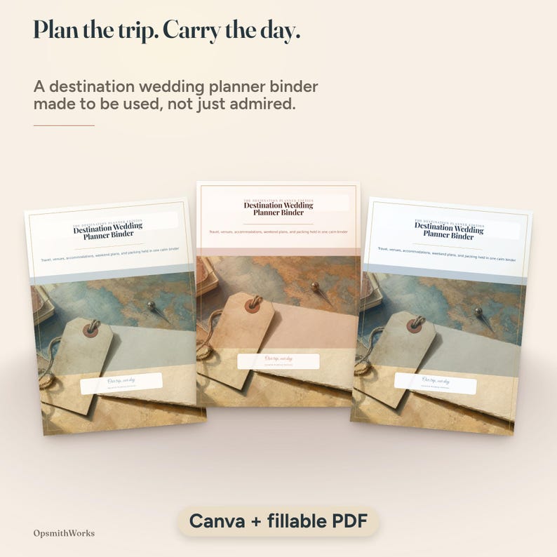 Destination Wedding Planner Binder | Canva Template + Fillable PDF image 20