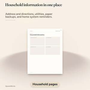 Emergency Binder — Household Ready Binder | Fillable PDF + Canva image 6
