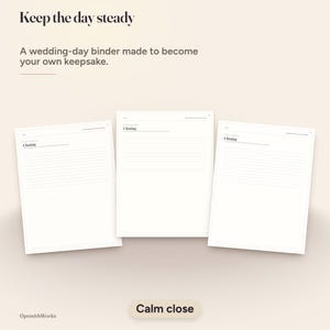 Carnet de planification et de coordination du jour J | Modèle Canva + PDF à remplir image 19