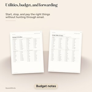 Moving Checklist Binder | Moving Planner Fillable PDF + Canva Template image 14