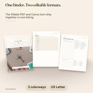 Moving Checklist Binder | Moving Planner Fillable PDF + Canva Template image 2