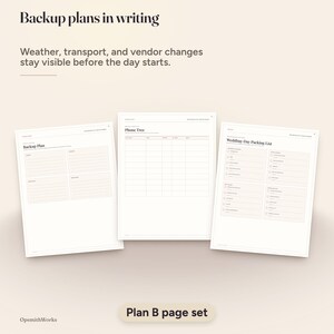 Carnet de planification et de coordination du jour J | Modèle Canva + PDF à remplir image 18
