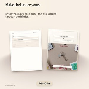 Moving Checklist Binder | Moving Planner Fillable PDF + Canva Template image 11