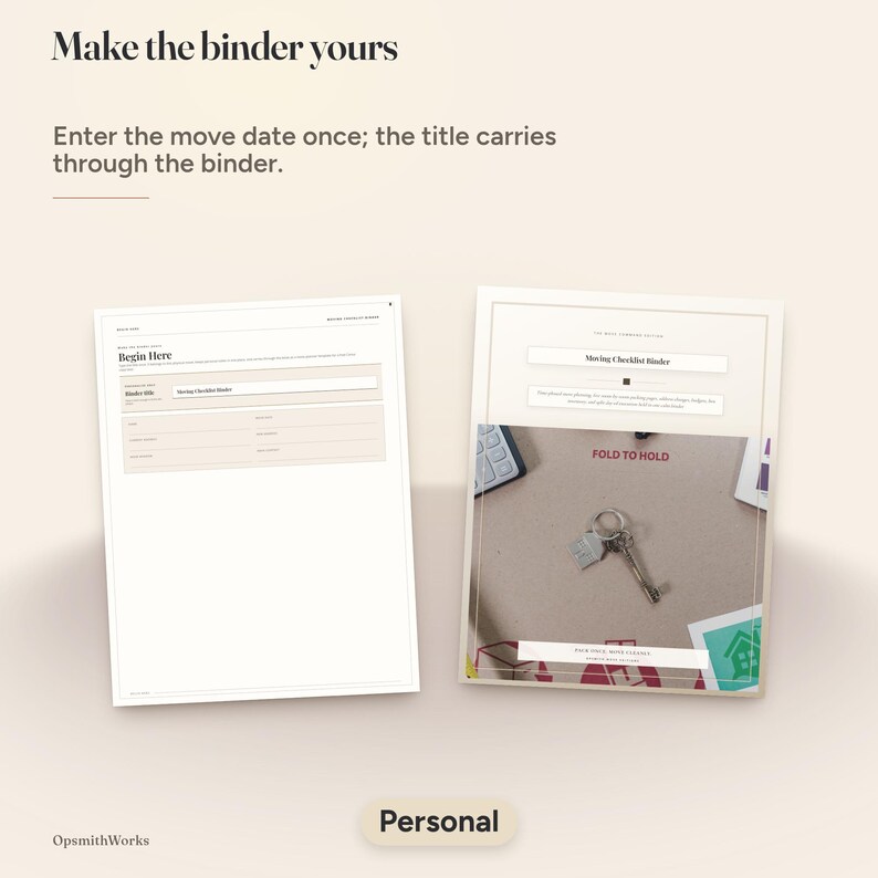 Moving Checklist Binder | Moving Planner Fillable PDF + Canva Template image 11