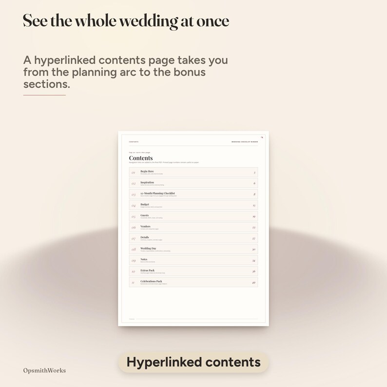 Wedding Checklist Printable — Complete Planning Checklist | Canva Template + Fillable PDF image 4