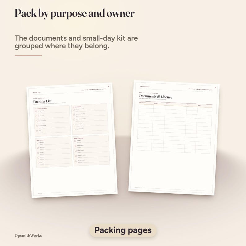 Courthouse Wedding Celebration Planner | Canva Template + Fillable PDF image 14