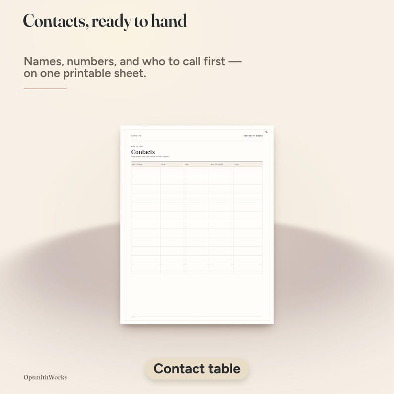 Emergency Binder — Household Ready Binder | Fillable PDF + Canva image 9