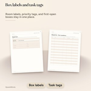 Moving Checklist Binder | Moving Planner Fillable PDF + Canva Template image 6