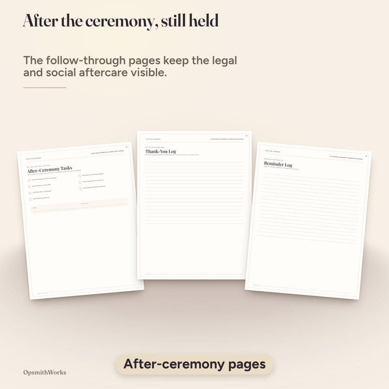 Courthouse Wedding Celebration Planner | Canva Template + Fillable PDF image 17