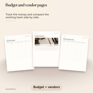 Wedding Budget Planner — Complete Cost Binder | Fillable PDF + Canva Template image 11