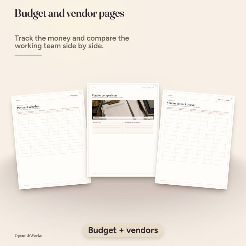 Wedding Budget Planner — Complete Cost Binder | Fillable PDF + Canva Template image 11
