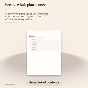 Courthouse Wedding Celebration Planner | Canva Template + Fillable PDF image 4