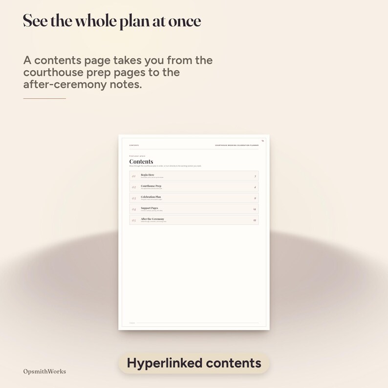 Courthouse Wedding Celebration Planner | Canva Template + Fillable PDF image 4