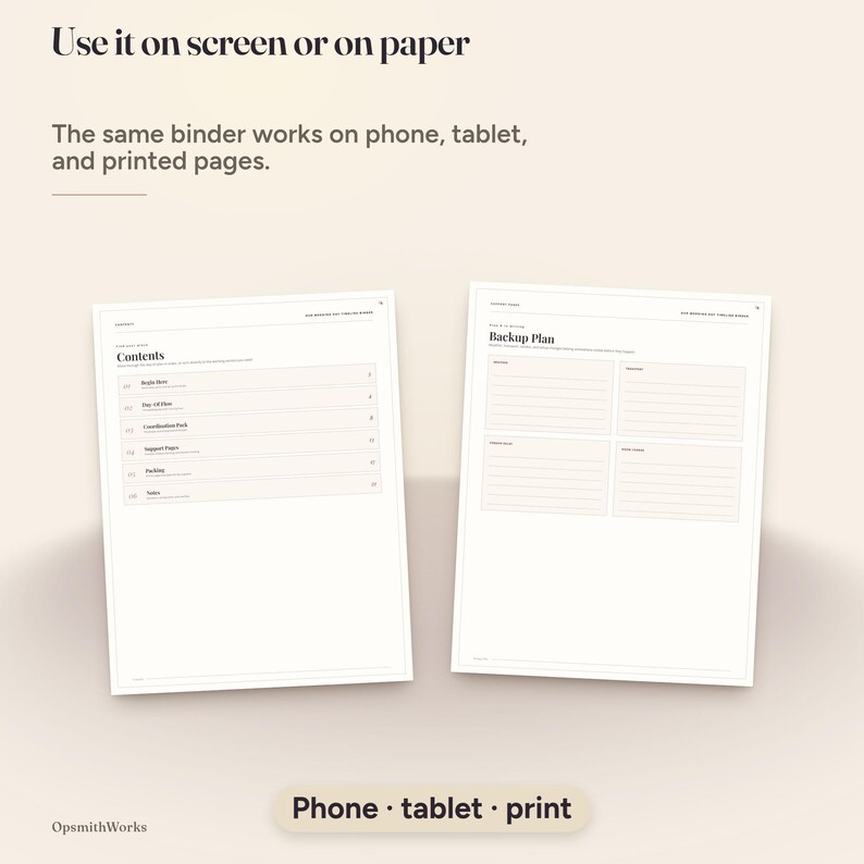 Carnet de planification et de coordination du jour J | Modèle Canva + PDF à remplir image 15