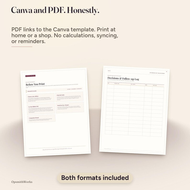 Carnet de planification et de coordination du jour J | Modèle Canva + PDF à remplir image 16