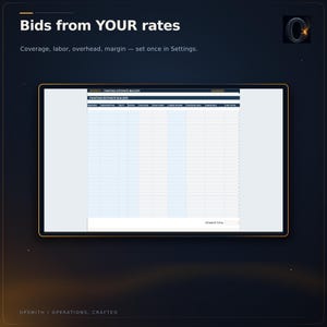Painting Contractor Estimate Template | Job Costing Bid Calculator (Excel Spreadsheet) Bild 14