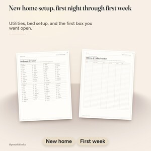 Moving Checklist Binder | Moving Planner Fillable PDF + Canva Template image 9
