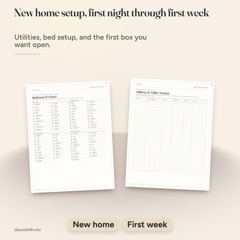 Moving Checklist Binder | Moving Planner Fillable PDF + Canva Template image 9