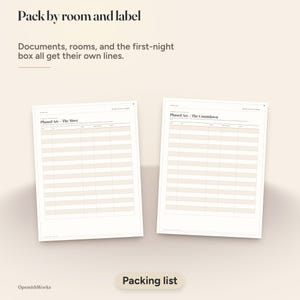 Moving Checklist Binder | Moving Planner Fillable PDF + Canva Template image 7
