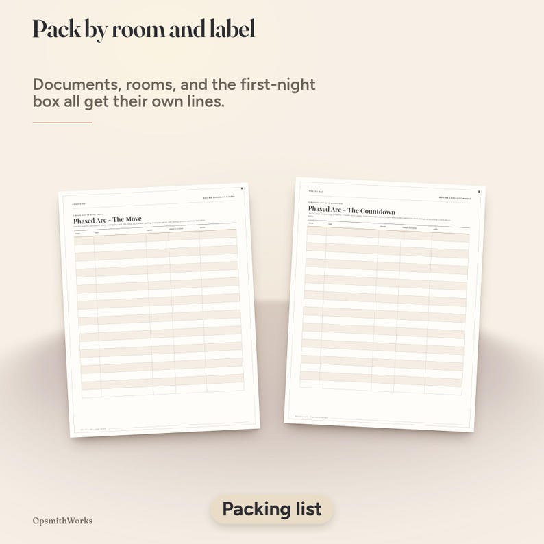 Moving Checklist Binder | Moving Planner Fillable PDF + Canva Template image 7