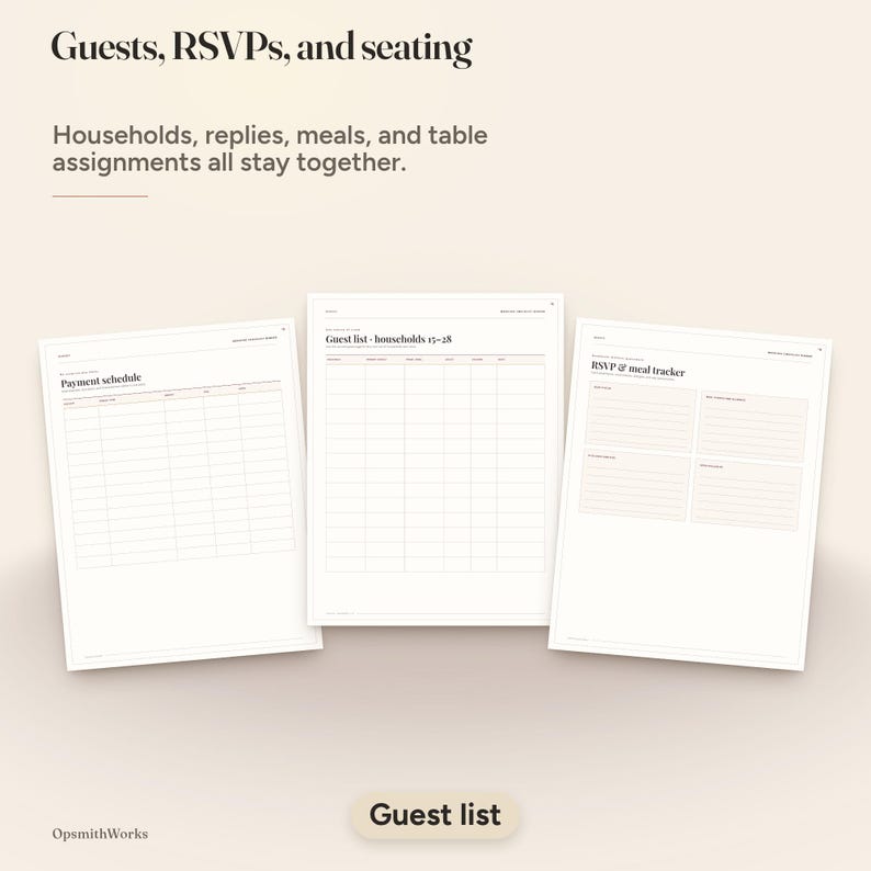 Wedding Checklist Printable — Complete Planning Checklist | Canva Template + Fillable PDF image 12