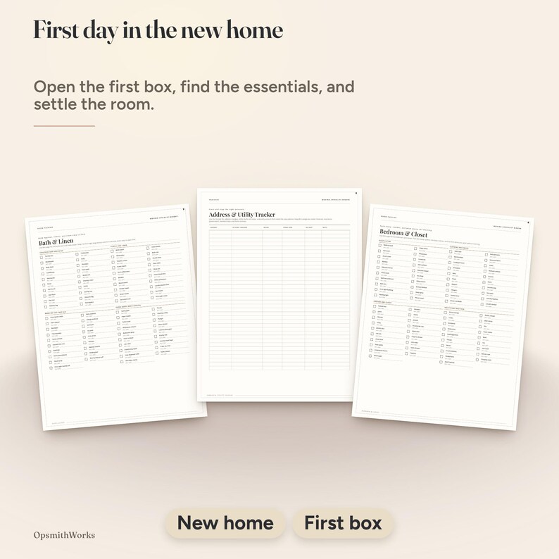 Moving Checklist Binder | Moving Planner Fillable PDF + Canva Template image 17