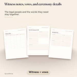 Courthouse Wedding Celebration Planner | Canva Template + Fillable PDF image 7