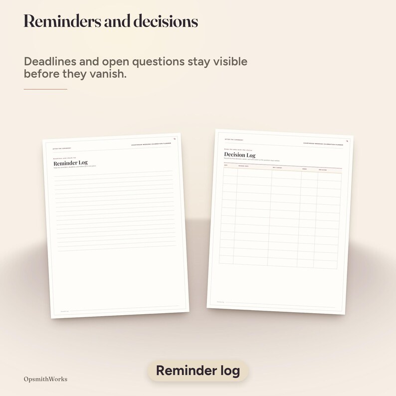 Courthouse Wedding Celebration Planner | Canva Template + Fillable PDF image 18