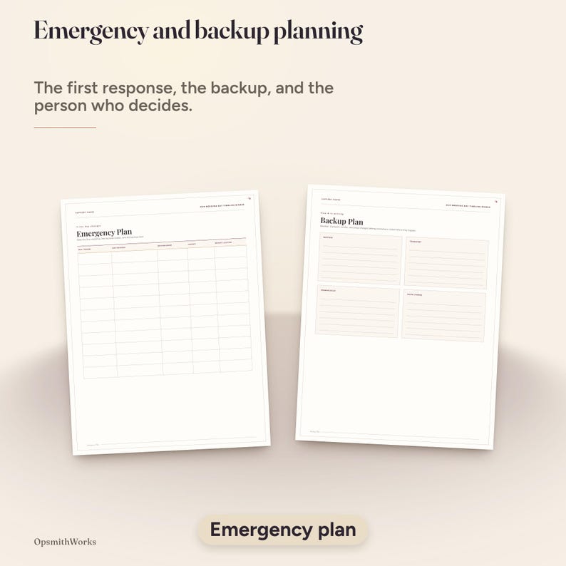 Carnet de planification et de coordination du jour J | Modèle Canva + PDF à remplir image 13