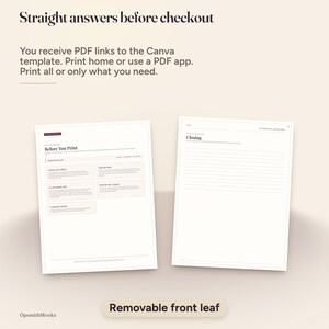 Carnet de planification et de coordination du jour J | Modèle Canva + PDF à remplir image 20