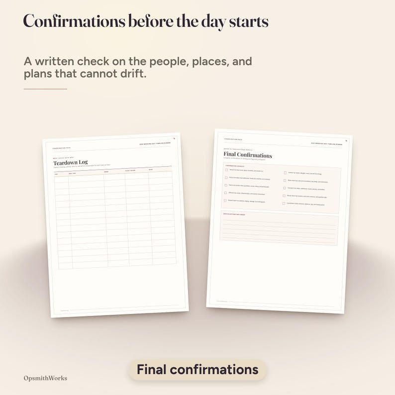 Carnet de planification et de coordination du jour J | Modèle Canva + PDF à remplir image 12
