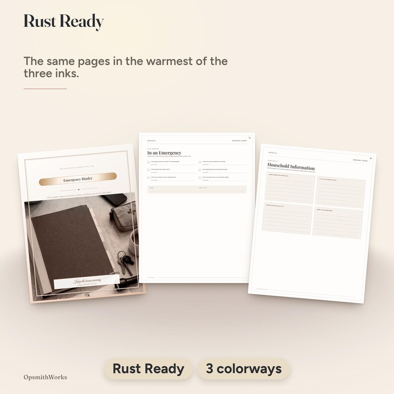 Emergency Binder — Household Ready Binder | Fillable PDF + Canva image 20