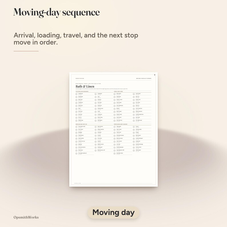 Moving Checklist Binder | Moving Planner Fillable PDF + Canva Template image 10
