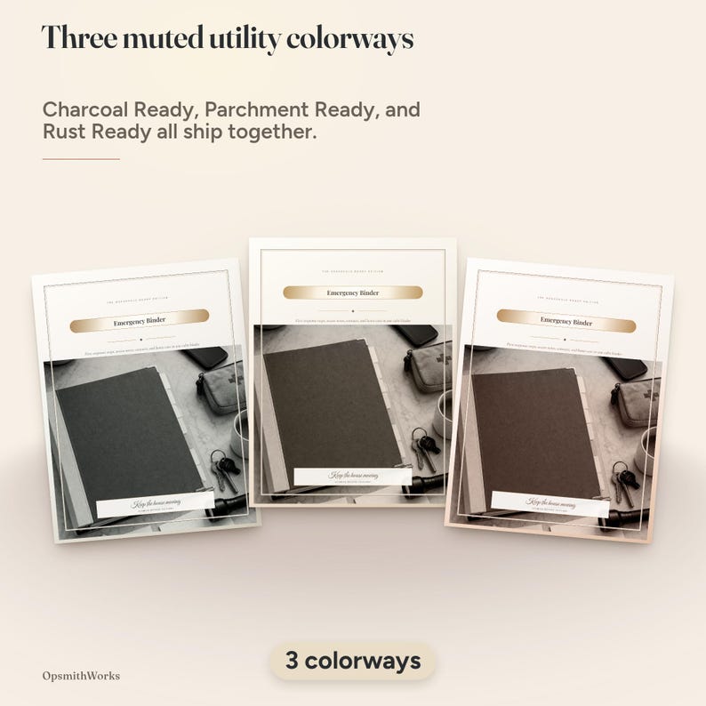 Emergency Binder — Household Ready Binder | Fillable PDF + Canva image 11