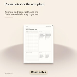 Moving Checklist Binder | Moving Planner Fillable PDF + Canva Template image 13