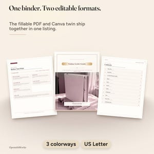 Wedding Checklist Printable — Complete Planning Checklist | Canva Template + Fillable PDF image 2
