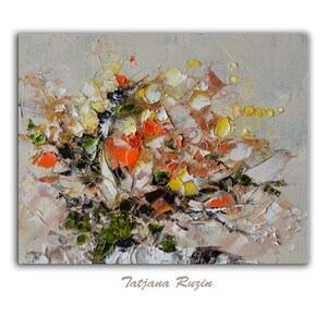 Floral painting, by Tatjana Ruzin, Original painting, Flowers painting, Living room art, handmade, Oil painting, Art Painting, Wall art