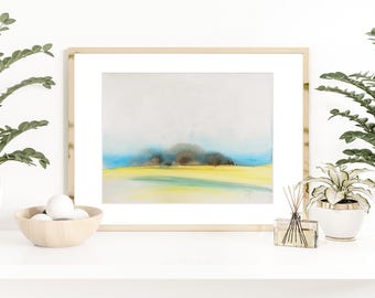 Original Watercolor Landscape Painting: "Mist In The Park" 10"x8"