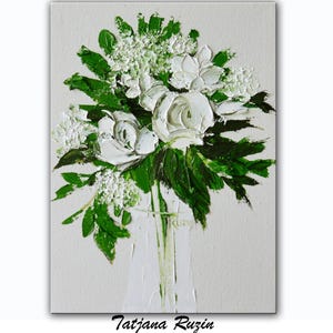 Peinture à l'huile, peinture de roses, pour elle, peinture de fleurs, art miniature, Noël, art, cadeau, peinture ORIGINALE, petite oeuvre d'art, peinture d'art