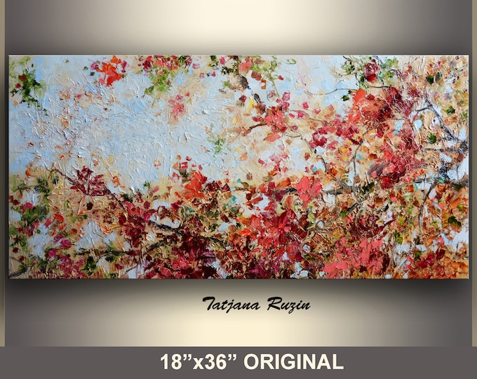 Original Oil Painting, Stretched Canvas, Large Wall Art, Abstract