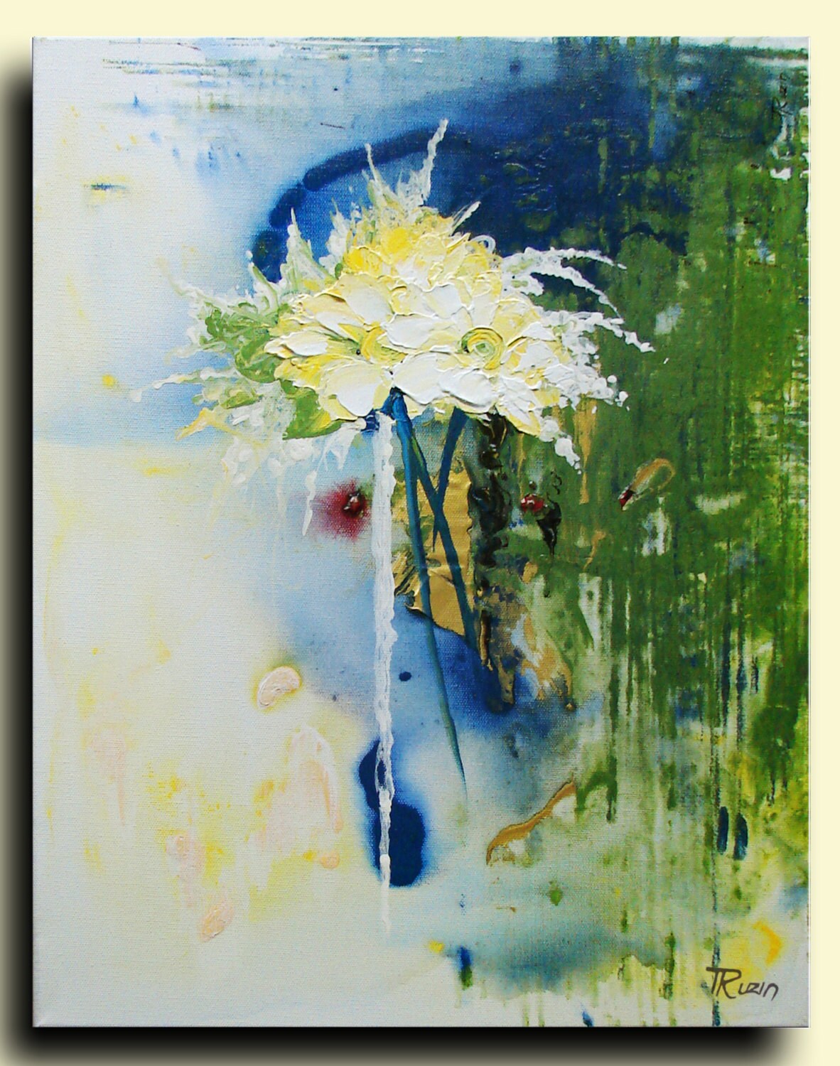 Daisies ABSTRACT Flower Painting Acrylic Painting ORIGINAL | Etsy