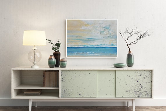 Sea Breeze Painting, Seascape Art, Abstract Painting, Blue, Wall Art, Abstract Art, Contemporary Art, Acrylic Painting,Home Décor,Modern Art