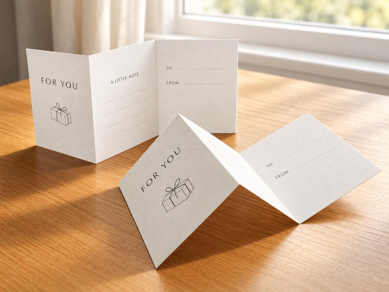 For You Folded Note | Printable Mini Greeting Card | Instant Download ...