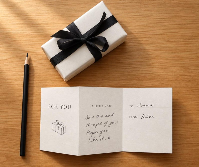 For You Folded Note | Printable Mini Greeting Card | Instant Download ...