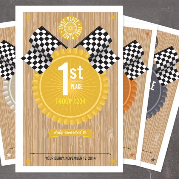 Derby Place Award Certificates - INSTANT DOWNLOAD PRINTABLE - Champion Collection