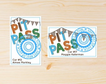 Powder Puff Derby Pit Passes - INSTANT DOWNLOAD PRINTABLE - Girl Power Collection